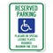 Signmission Reserved Parking Placard or Special License Plates Required Maximum Fine $500 Aluminum, A-1824-23056 A-1824-23056 - alternate 1